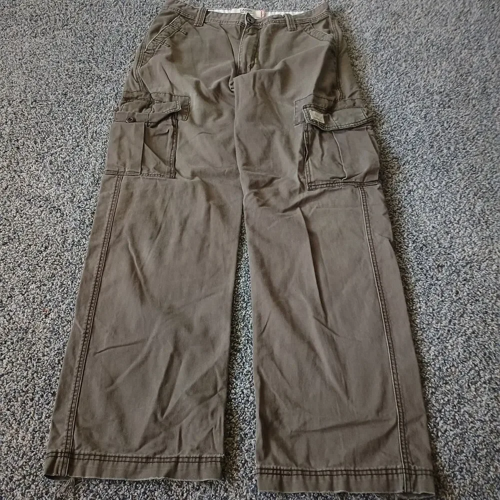 Levi's Vintage Y2K Baggy Loose Straight Cargo Pants Trousers Grunge Cyber 32x32